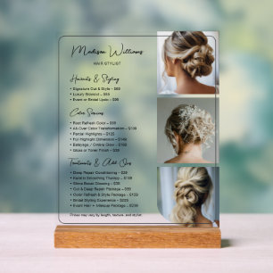 Liste de prix des services de salon de coiffure