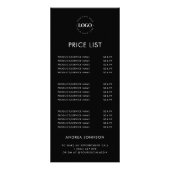 Liste de prix des services minimalistes avec logo (Devant)