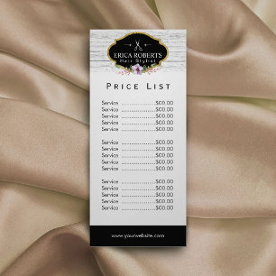 Liste de prix   Hair Stylist Vintage Floral & Bois