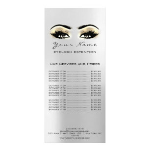 Liste de prix Lashes Extension Maquillage Artiste 