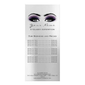Liste de prix Lashes Extension Maquillage Artiste (Dos)