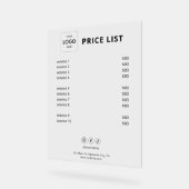 Liste de prix Logo d'entreprise acrylique (Angle)