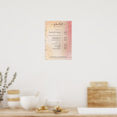 Liste de prix pailletée moderne Affiche (Cuisine)