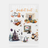 Liste de souhait Halloween | Illustrations aquarel (Recto)