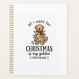 Liste de souhaits de retriever doré de Noël Design