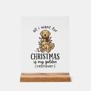 Liste de souhaits de retriever doré de Noël Design