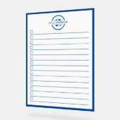 Liste de tâches à faire avec monogramme bleu moder (Angle)