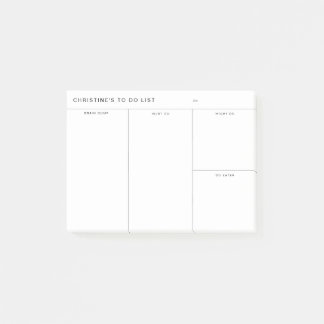 Liste de tâches post-it