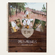 Liste des jeunes mariés BUCKET Photo Rustic Purple