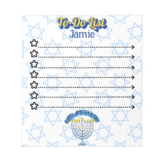 Liste des tâches du Bloc-notes Hanoukka personnali