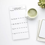 Liste minimaliste simple d'épicerie<br><div class="desc">Écrivez votre liste d'épicerie sur ce pavé magnétique pour une façon simple de planifier votre itinéraire à travers le magasin pendant le shopping. Le dos magnétique colle sur votre réfrigérateur, porte de garde métallique ou centre de commande de tableau blanc. La disposition simple et moderne en noir et blanc propre...</div>