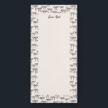 Liste personnelle de Black and Cream Simple Bows<br><div class="desc">Des arcs simples et doux dessinés à la main en noir sur du blanc chaud donnent à ce bloc-notes magnétique un air insouciant et gai, parfait pour un casier pour jeune femme, réfrigérateur dortoir ou maison sophistiquée et surélevée. Le texte personnalisé en haut vous permet de décider quel type de...</div>
