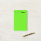 Liste verte à faire Post-it (Sur un bureau)