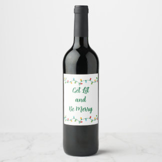 Lit and Be Merry Wine Étiquettes