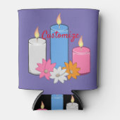 Lit Candle Flowers Thunder_Cove Blikjeskoeler (Voorkant)