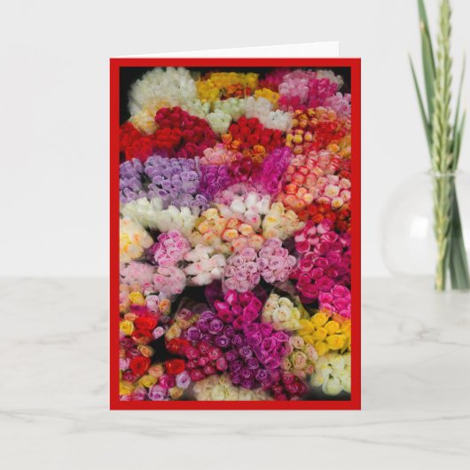 Lit de carte personnalisable Rose, Saint Valentin (Devant)