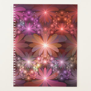 Lit De Fleurs Coloré Brillant Art Fractal Abstrait