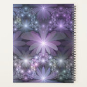 Lit de fleurs tendance brillant art fractal abstra (Dos)