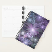 Lit de fleurs tendance brillant art fractal abstra (Devant avec enveloppe)