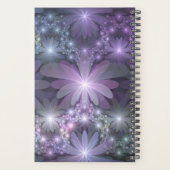 Lit de fleurs tendance brillant art fractal abstra (Dos)