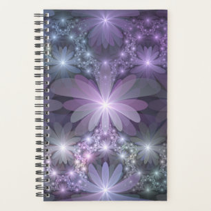 Lit de fleurs tendance brillant art fractal abstra