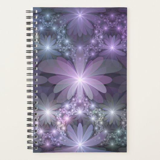Lit de fleurs tendance brillant art fractal abstra (Devant)