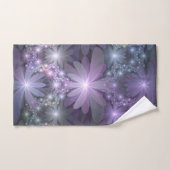 Lit de fleurs tendance brillant art fractal abstra (Serviette à main)