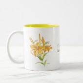 Lit de tigre jaune et marron avec Mug (Gauche)