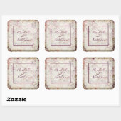 Lit des Stickers Rose de mariage favori (Feuille)