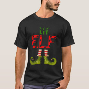 Lit Elf Grappige Groep Matching Familie Pyjama's v T-shirt