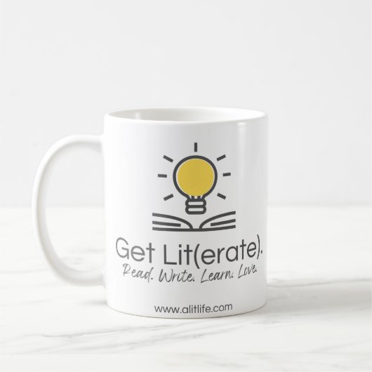 Lit(erate). & KidLit Love Mug (Gauche)