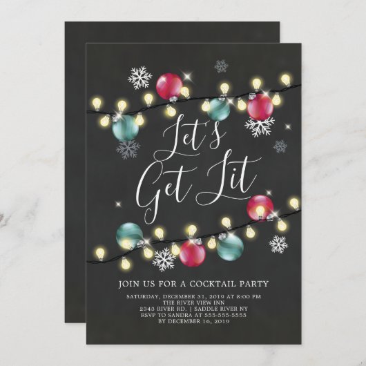 Lit Fête Invitation (Devant / Derrière)