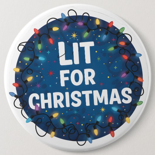 Lit for Christmas Ronde Button 6,0 Cm (Voorkant)