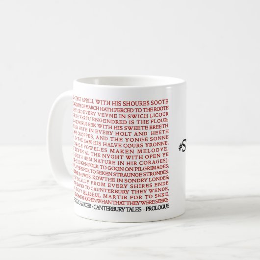 Lit Geek Chaucer Canterbury Tales - Mok (Voorkant links)