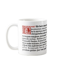 Lit Geek Mok "Hwaet Old English" Beowulf. Kapitaal
