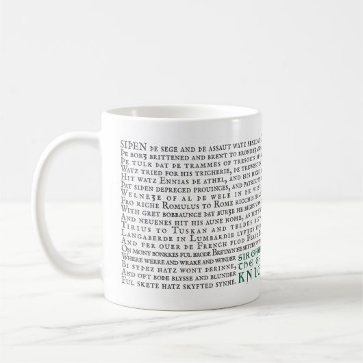 Lit Geek Sir Gawain en de Green Knight - Mok (Links)