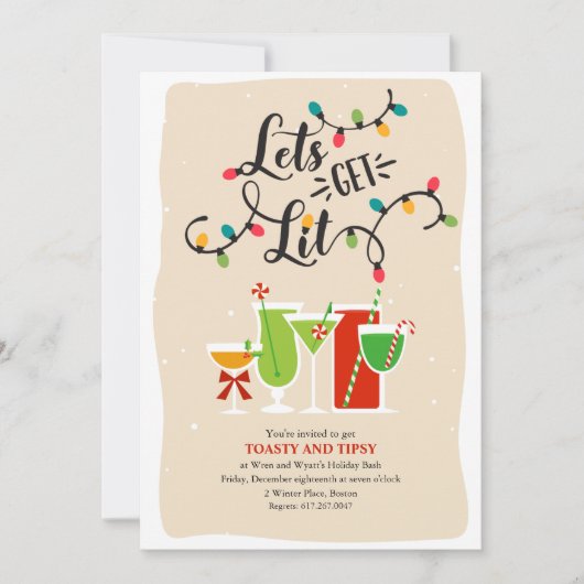 Lit Holiday Invitation (Devant)