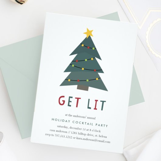 Lit | Invitation Cocktail de vacances