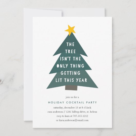 Lit | Invitation Cocktail de vacances (Devant)