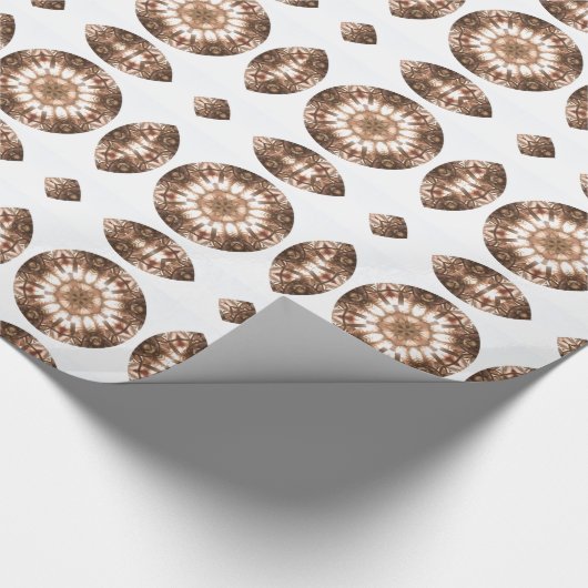 Lit kerstboom Lights Kaleidoscoop Mandala Art Cadeaupapier (Hoek)