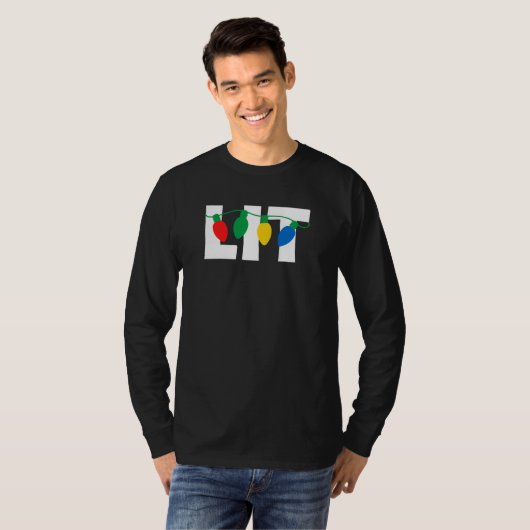 Lit Kerstmis T-Shirt (Voorkant volledig)