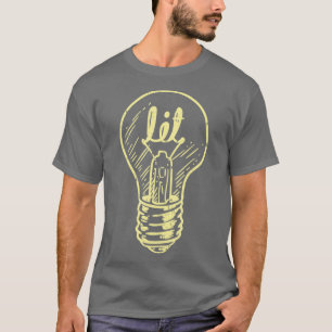 Lit Light Bulb Master Electricia Lineman Mannen T-shirt