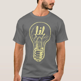 Lit Light Bulb Master Electricia Lineman Mannen T-shirt