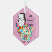 Lit Llama Ornament -  vakantieplezier (Voorkant links)