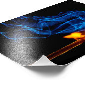 Lit Match, Fire en Roke Foto Afdruk (Hoek)