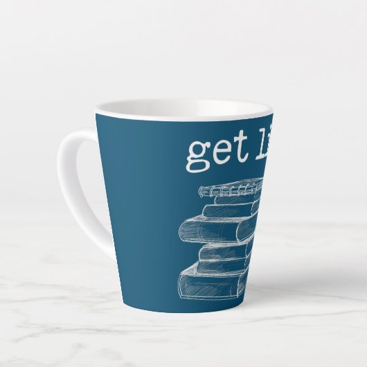 Lit met Boeken Funny Meme Book Lover Reading Latte Mok (Linkerhoek)