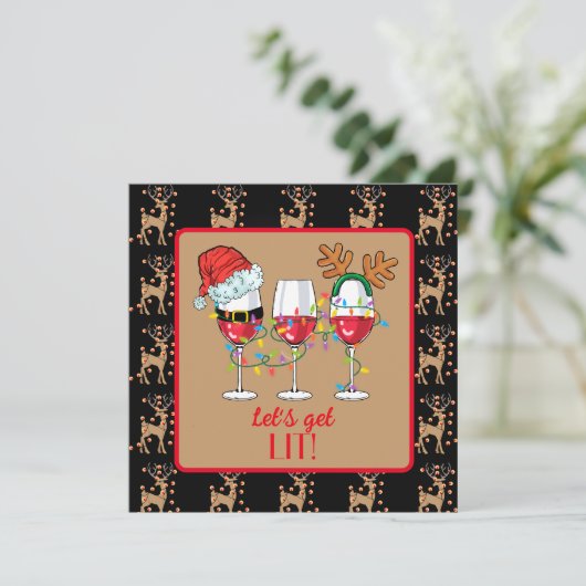 Lit Noël Cocktail Invitation (Debout devant)