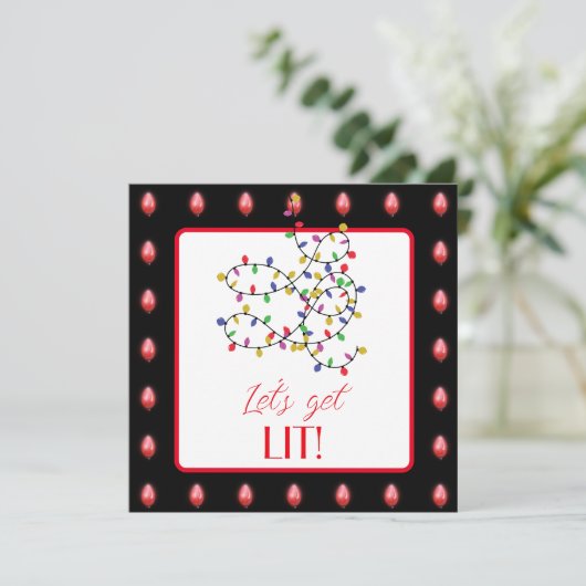 Lit Noël Cocktail Invitation (Debout devant)