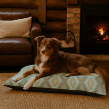 Beige Aqua Turquoise Mint Green Art Carré