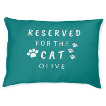 Réservé au nom personnalisé monogrammé du chat